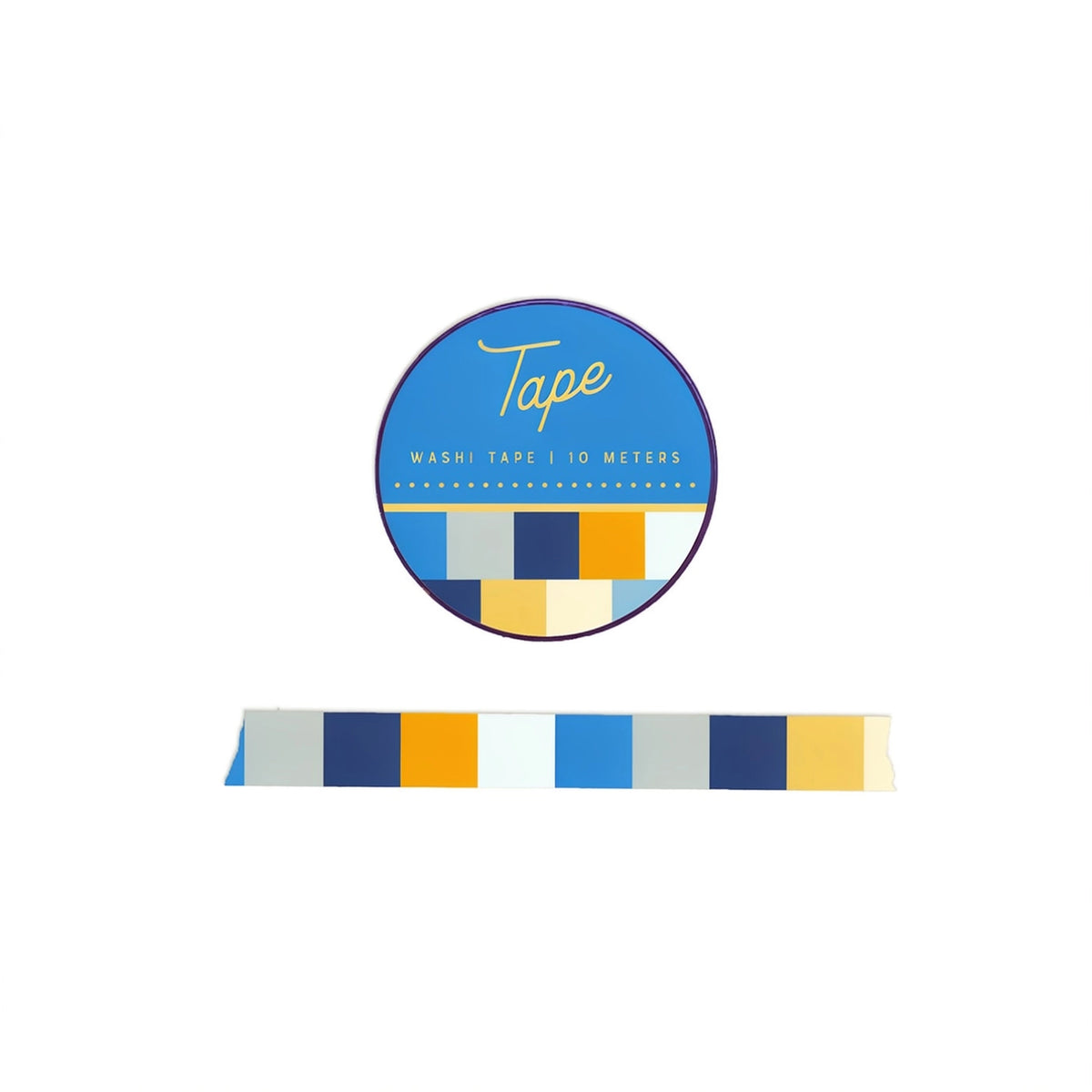 Blue and Yellow Block Washi Tape