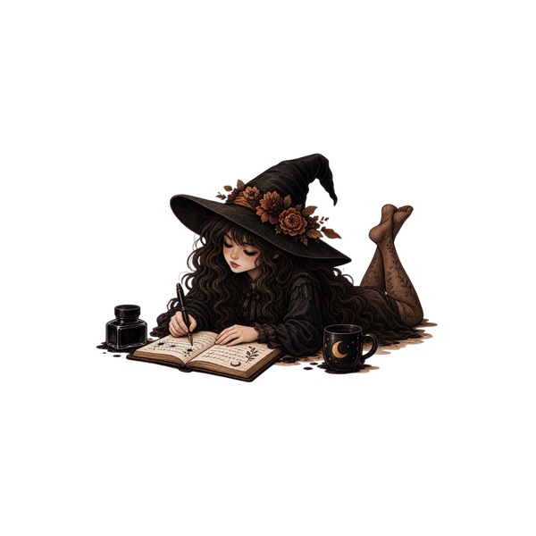 Brunette Witch Journaler