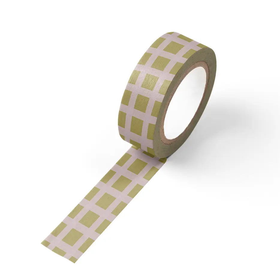 Green and Purple Gingham Washi Tape