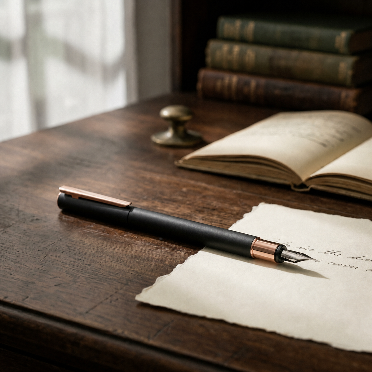 Neo Slim Black Matte & Rose Gold | Faber Castell