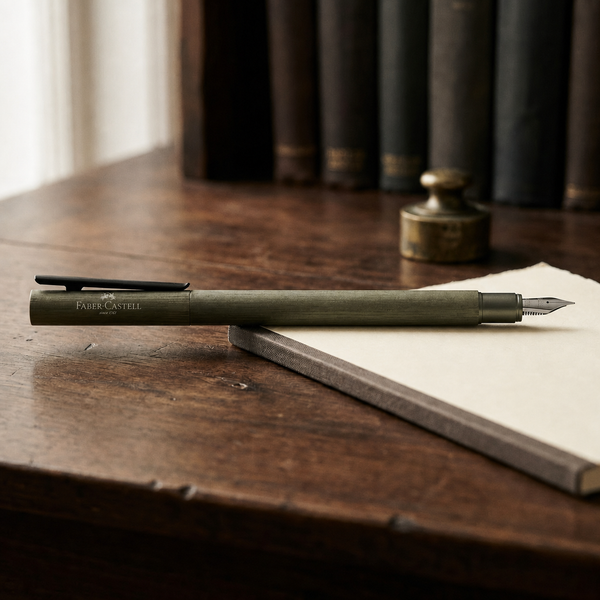 Neo Slim Brushed Aluminum Olive Green | Faber Castell
