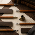 Wood Dip Pen Holder